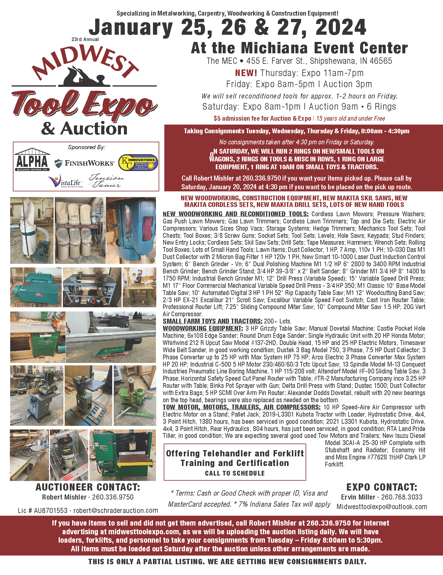 2024 Midwest Tool Auction Sale Bill